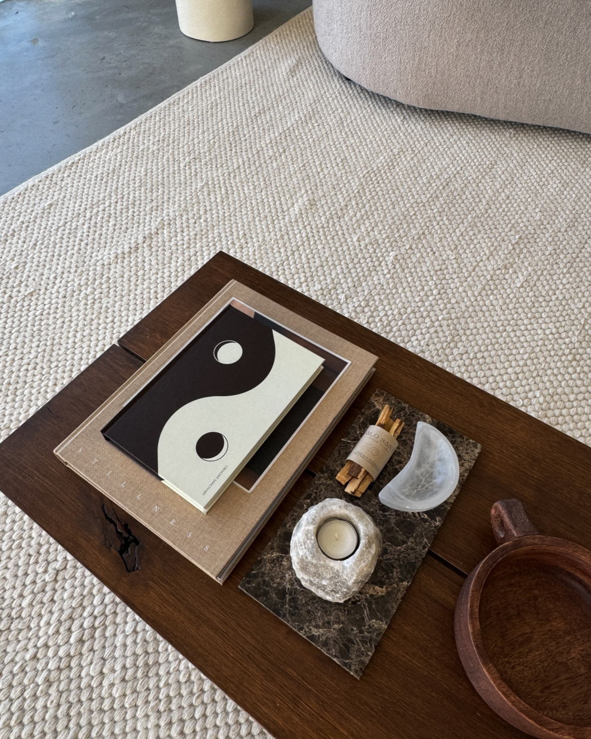 White Crescent Moon Selenite Charging Plate