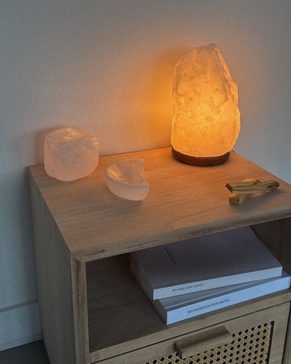 Himalayan Salt Stone Tea Light Holder Raw