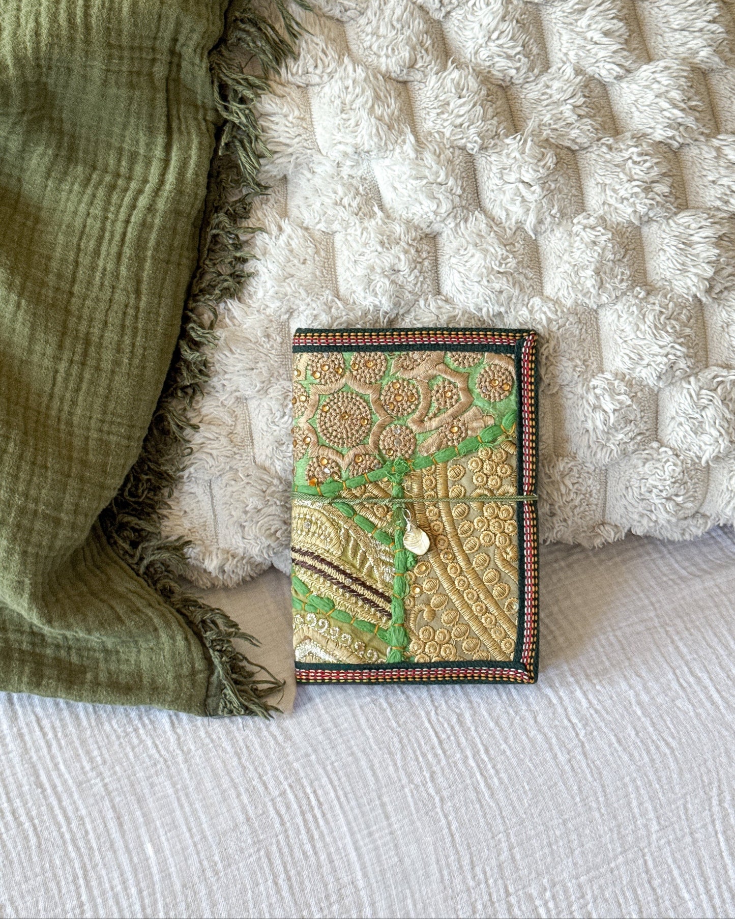 Handmade One of a Kind Journal - Sage Pearl