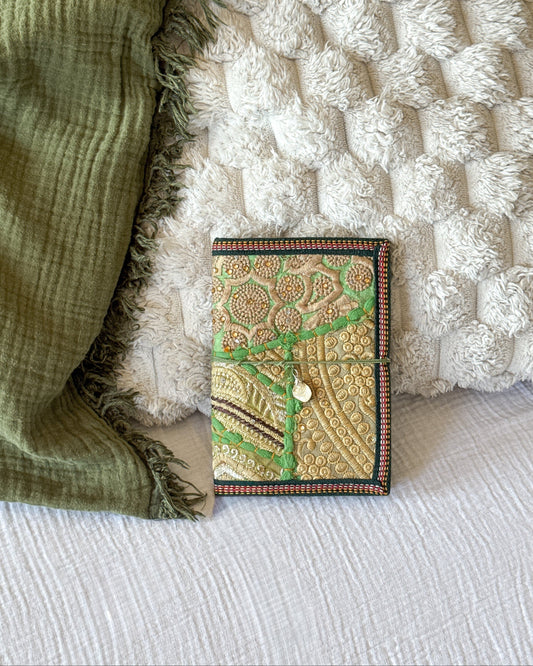 Handmade One of a Kind Journal - Sage Pearl