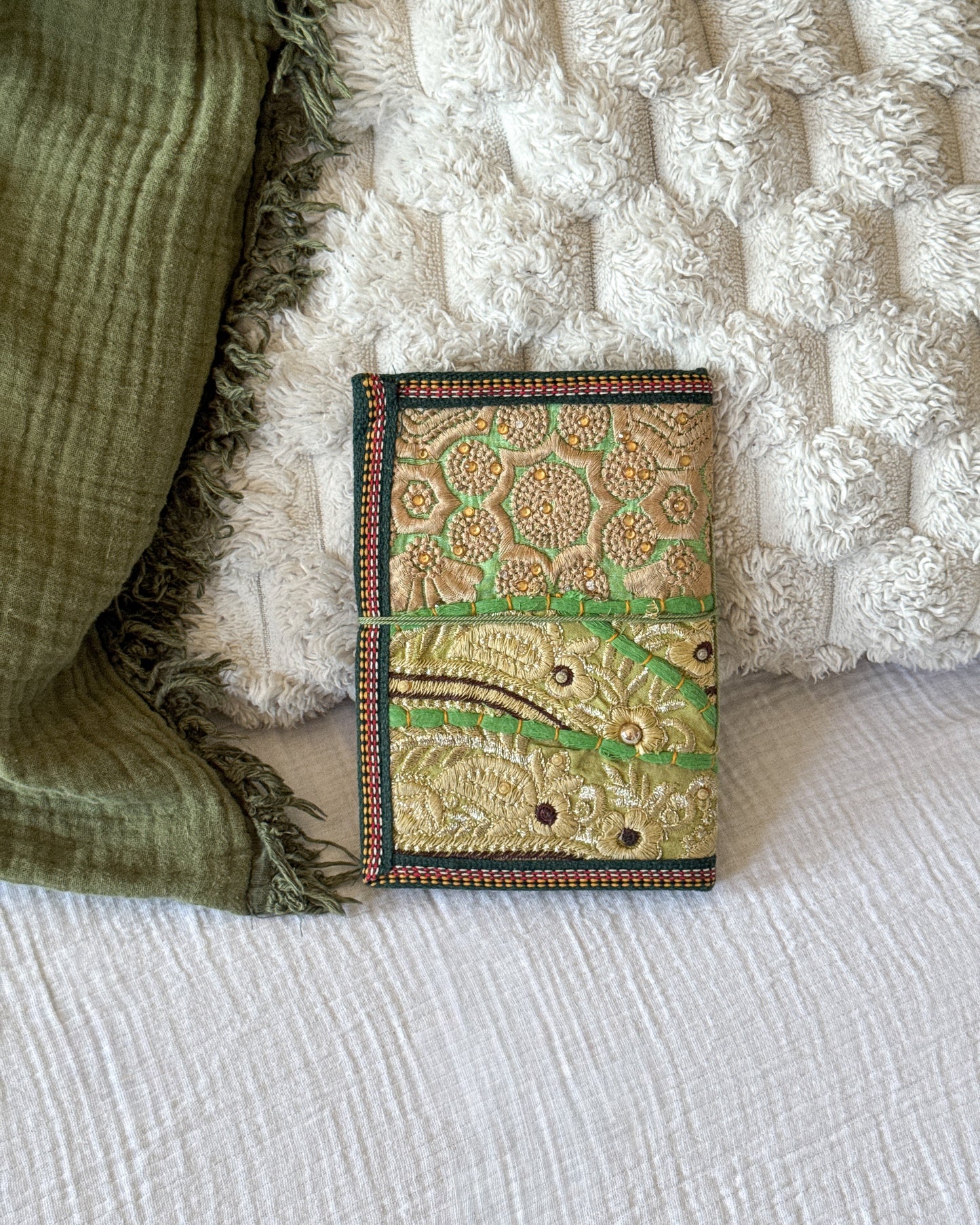 Handmade One of a Kind Journal - Sage Pearl