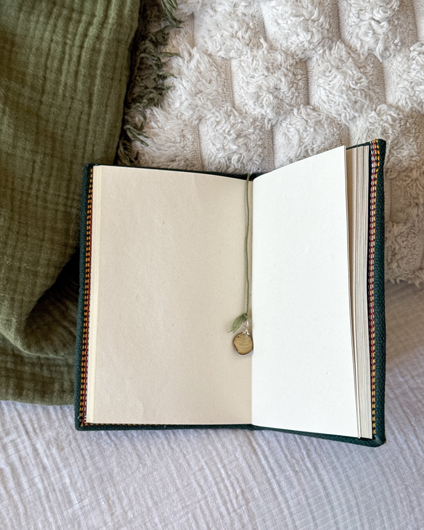 Handmade One of a Kind Journal - Sage Pearl